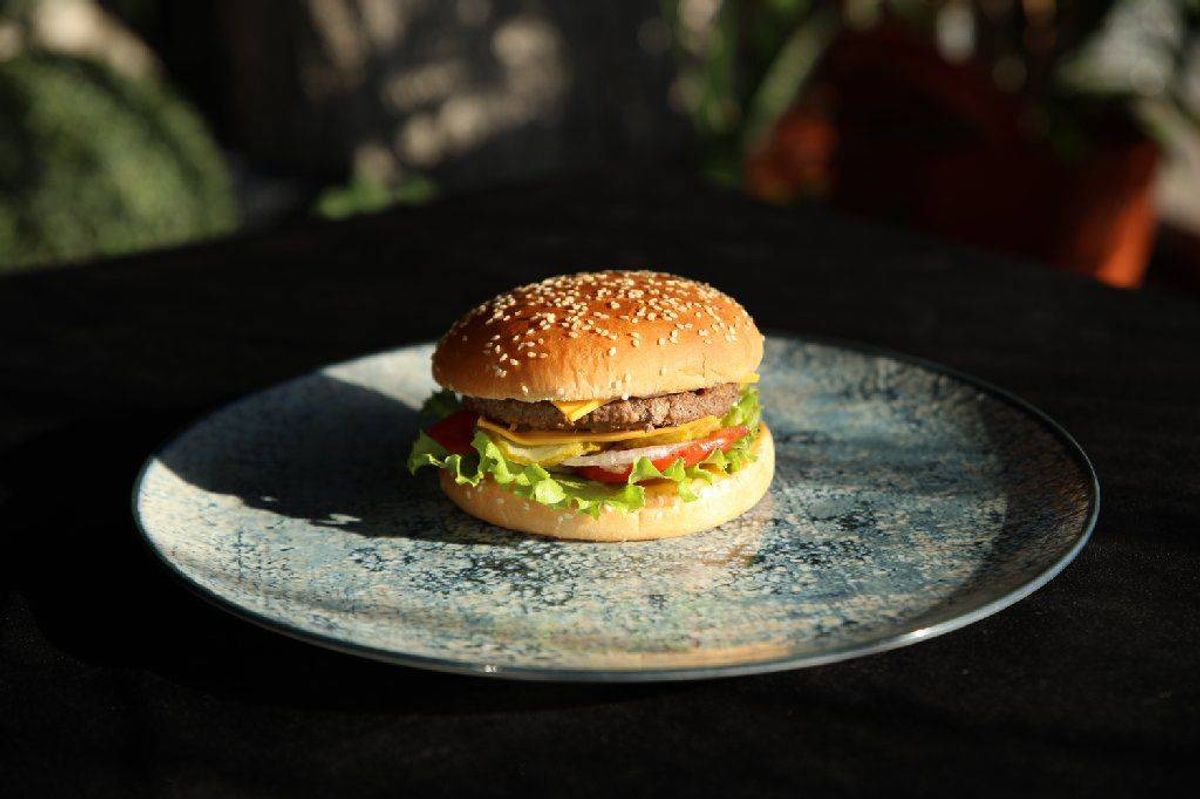 Rainbow Angus Hot Cheeseburger